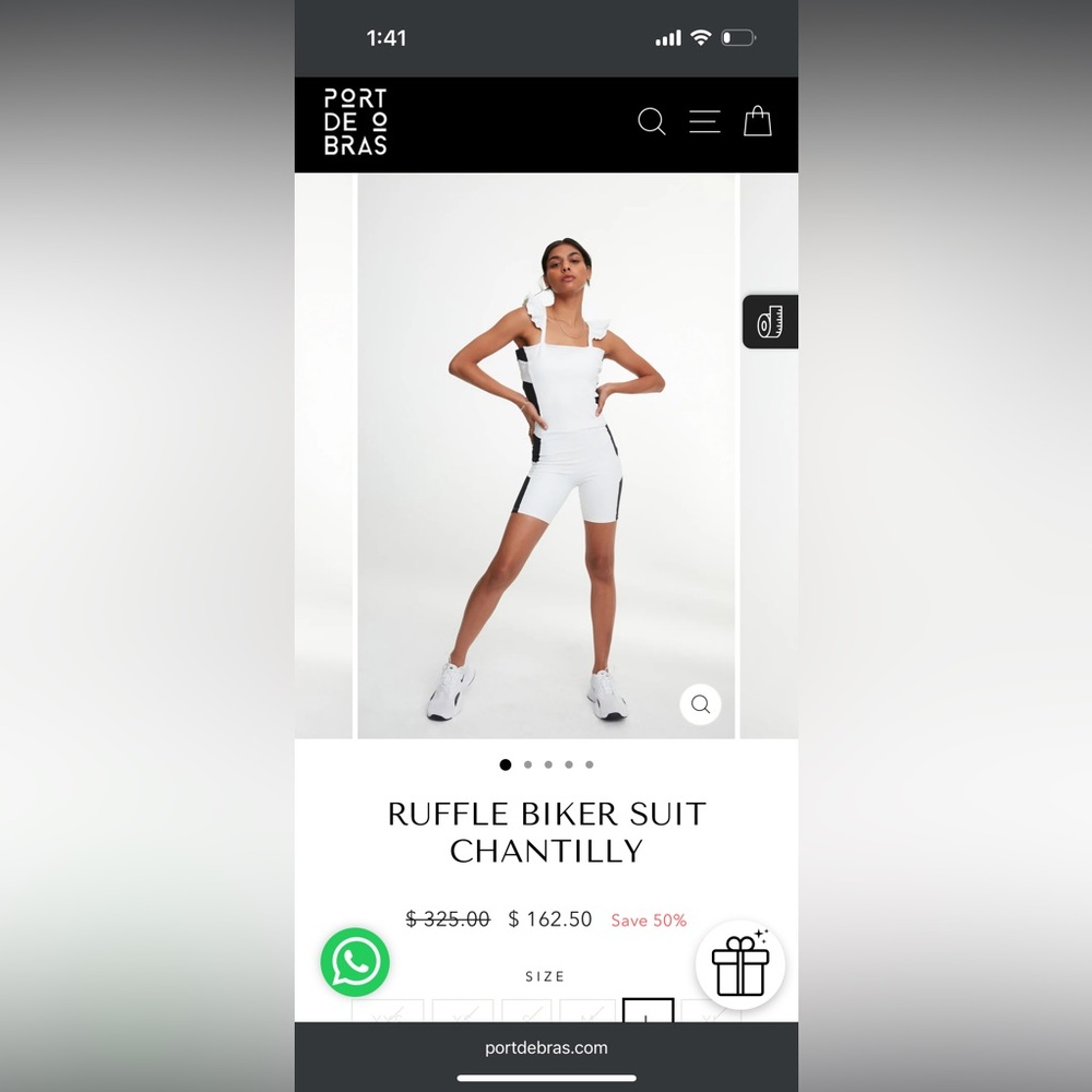 XS Port De o Bras athletic onesie